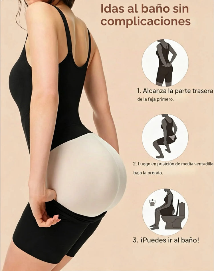 Faja quita fácil con apertura trasera: pasos para ir al baño sin quitártela