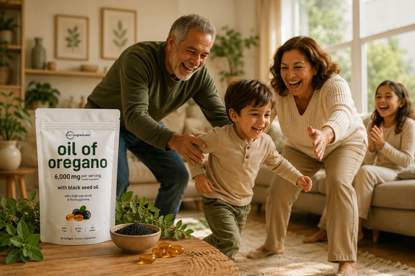 Aceite de Orégano con Aceite de Semilla Negra 6.000 mg – 90 softgels
