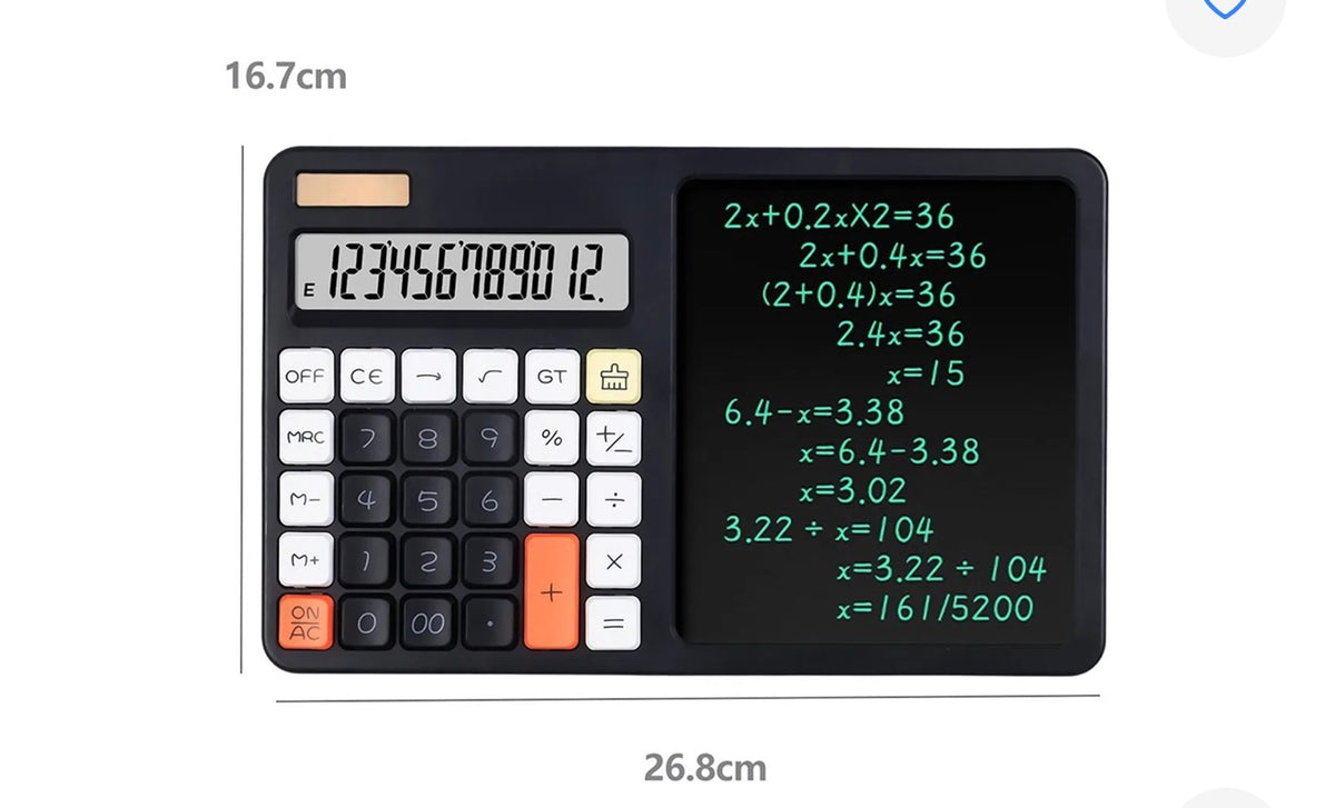 Calculadora con Tablero LCD de Escritura Borrable