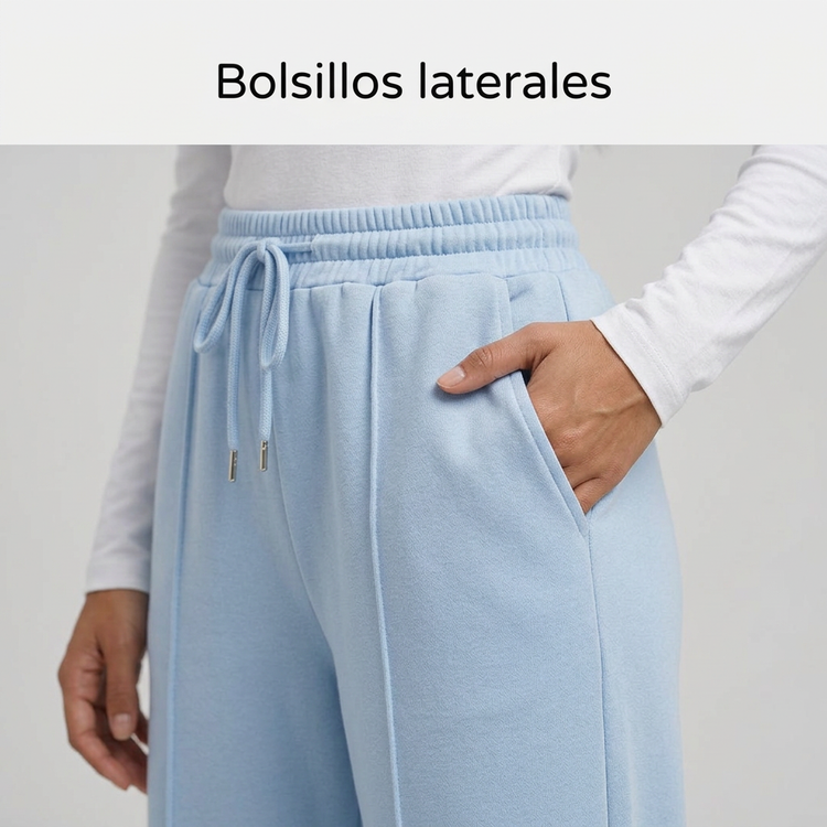 Detalle del bolsillo lateral del jogger para mujer