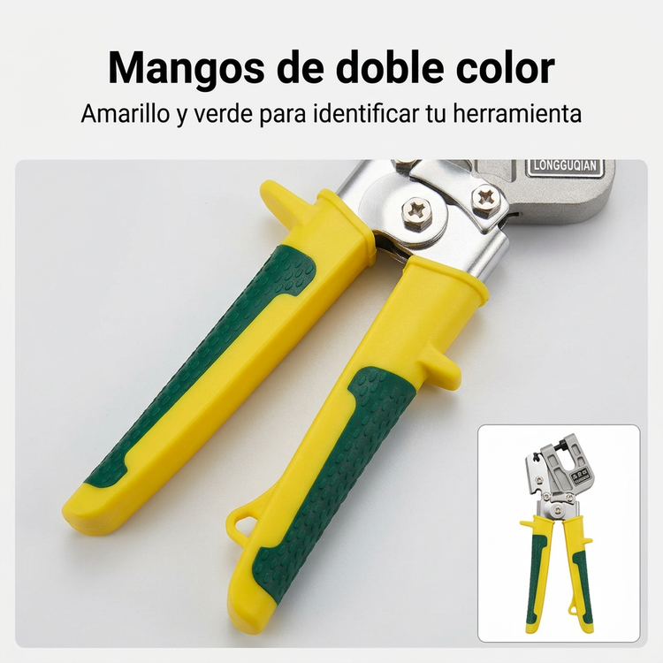 Detalle de los mangos de la pinza