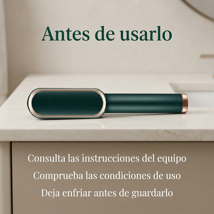 Indicaciones para consultar antes de usar y guardar el cepillo plancha