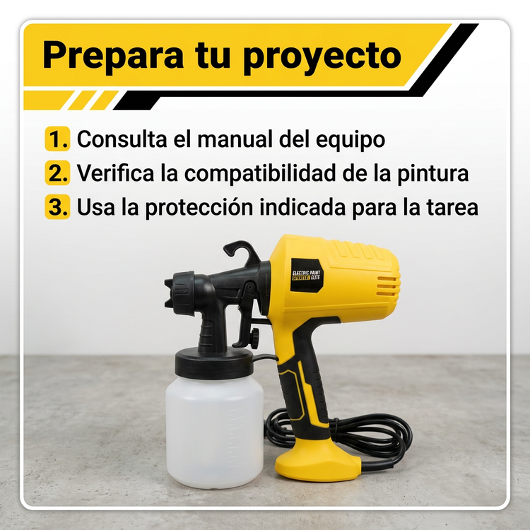 Comprobaciones antes de utilizar la pistola de pintura