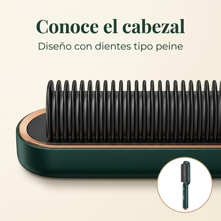 Detalle del cabezal con dientes tipo peine